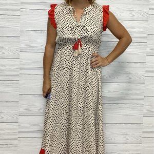 Dalmatian Print Midi Dress
